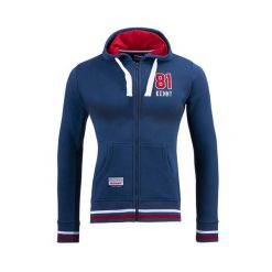 Sweatshirt damska bluza z kapturem zapinana na zamek Kenny Academy. Niebieskie bluzy damskie KENNY, xl, bez wzorów, bez ramiączek, z kapturem. Za 365.00 zł.