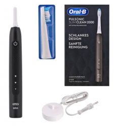 Oral-B Pulsonic Slim Clean 2000 Szczoteczka do zębów soniczna Czarny. Czarne szczoteczki soniczne BRAUN. Za 177.99 zł.