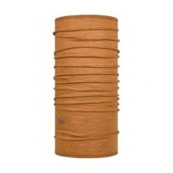 Chusta wielofunkcyjna z wełny merynosów Buff Merino Lightweight. Brązowe szaliki męskie Buff, bez wzorów, z wełny. Za 129.90 zł.