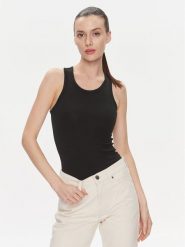 Calvin Klein Top Modal Rib Tank Top K20K206406 Czarny Slim Fit. Czarne topy damskie Calvin Klein, xs, bez wzorów, bez kołnierzyka, bez ramiączek. Za 289.99 zł.