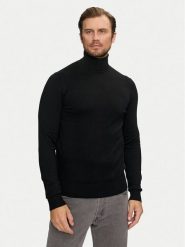 Richmond X Golf Cusma UMA24016LU Czarny Slim Fit. Czarne swetry męskie Richmond X, l, bez wzorów, z syntetyku, bez kołnierzyka, bez ramiączek. Za 329.99 zł.