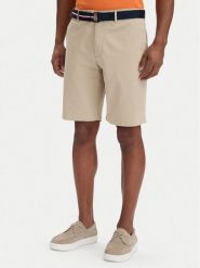 Tommy Hilfiger Komplet szorty i pasek Denton MW0MW42349 Beżowy jasny Slim Fit. Brązowe szorty męskie Tommy Hilfiger, bez wzorów, z bawełny. Za 369.99 zł.
