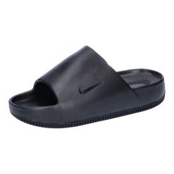 Klapki damskie Nike DX4816001. Czarne klapki damskie Nike, bez wzorów, z materiału, sportowe, bez obcasa, bez zapięcia. Za 325.00 zł.