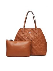 Guess Torebka Adelasia HWQL96 58240 Brązowy. Brązowe shopperki damskie Guess, z aplikacjami, ze skóry, bez dodatków. Za 479.99 zł.