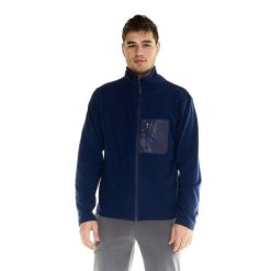 Męski sweter Leone ze stójką i zamkiem błyskawicznym w stylu Lifestyle. Niebieskie swetry męskie LEONE 1947 APPAREL, l, bez wzorów, z tkaniny, sportowe, bez kołnierzyka, bez ramiączek. W wyprzedaży za 195.65 zł.