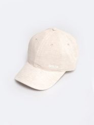 Czapka unisex z daszkiem kremowa Luxis 102. Białe czapki damskie BIG STAR, bez wzorów, retro. Za 99.99 zł.