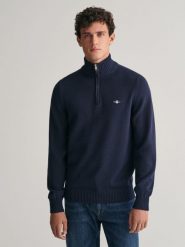 Gant sweter bez rękawów z dzianiny Mężczyźni Bawełna (100%) niebieski, XXL. Niebieskie swetry męskie GANT, m, bez wzorów, z bawełny, sportowe, bez kołnierzyka, bez ramiączek. Za 699.95 zł.