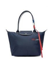 Longchamp Torebka 2605HBG Granatowy. Niebieskie shopperki damskie Longchamp, bez wzorów, z materiału, bez dodatków. Za 2,679.00 zł.