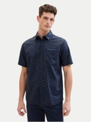 Tom Tailor Koszula 1040138 Granatowy Regular Fit. Niebieskie koszule męskie Tom Tailor, m, bez wzorów, z bawełny, bez kołnierzyka, bez ramiączek. Za 309.99 zł.