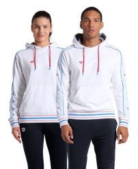 Bluza Arena Fireflow Hooded Sweat Inserts z kapturem. Białe bluzy damskie ARENA, l, bez wzorów, z bawełny, biznesowe, bez ramiączek, z kapturem. Za 199.00 zł.