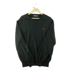 Second life - Polo Ralph Lauren Sweter męski z okrągłym dekoltem - Stan dobry. Czarne swetry męskie Ralph Lauren, l, bez wzorów, casualowe, bez kołnierzyka, bez ramiączek. Za 170.36 zł.