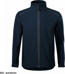 MALFINI Valley 536 - ADLER - Softshell kurtka męska, 300 g/m, 6% elastan, 94% poliester - granatowy 2XL. Niebieskie kurtki męskie MALFINI, m, bez wzorów, z elastanu, bez kaptura. Za 195.22 zł.