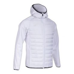 Kurtka wodoodporna z kapturem Joma Berna III. Białe kurtki męskie Joma, m, bez wzorów, z materiału, z kapturem, na fitness i siłownię. Za 386.00 zł.