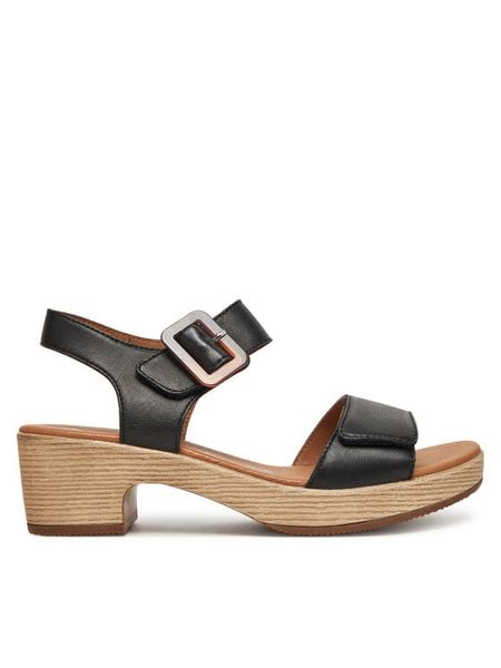 Remonte Sandały D0N52-01 Czarny. Czarne sandały damskie Remonte, bez wzorów, ze skóry, bez obcasa, na słupku, bez zapięcia. Za 295.99 zł.