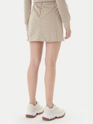 Guess Spódnica dresowa V6RD04 K2042 Beżowy Classic Fit. Brązowe spódnice damskie Guess, l, z aplikacjami, z dresówki, mini. Za 349.99 zł.