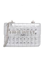 Nine West Torebka EO-Glamercy-Grace-LX10060 Srebrny. Szare torebki do ręki damskie Nine West, bez wzorów, z materiału, bez dodatków. Za 209.99 zł.
