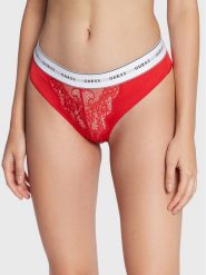 Guess Stringi Belle O2BE00 KBBT0 Czerwony. Czerwone majtki damskie Guess, z syntetyku. Za 89.99 zł.