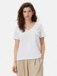 Gap T-Shirt 740140-02 Biały Regular Fit. Białe t-shirty damskie GAP, xl, bez wzorów, z bawełny, bez kołnierzyka, bez ramiączek. Za 79.99 zł.