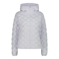 Damska kurtka z kapturem CMP. Białe kurtki sportowe damskie CMP, na zimę, bez wzorów, z puchu, bez ramiączek, z kapturem, narciarskie. Za 699.00 zł.