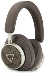 Słuchawki nauszne Guess 4G Triangle Logo Bluetooth ENC brązowy. Brązowe słuchawki bezprzewodowe Guess. Za 247.13 zł.