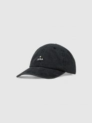 4F Czapka z daszkiem strapback damska - czarna Uniwersalny. Czarne czapki damskie 4F, na lato, bez wzorów, z bawełny, sportowe. W wyprzedaży za 49.99 zł.