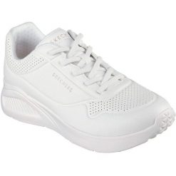 Buty sportowe damskie Skechers Uno Lite Lite Work. Białe obuwie sportowe damskie Skechers, bez wzorów, ze skóry ekologicznej, bez zapięcia, trekkingowe, Skechers Sport. Za 490.00 zł.