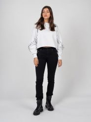 Diesel Jeansy "Slandy" | 00SXJN069EF | Kobieta | Czarny. Czarne jeansy damskie Diesel, bez wzorów, z bawełny, eleganckie. W wyprzedaży za 369.00 zł.