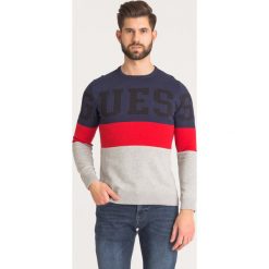 SWETER Guess. Swetry męskie Guess, l, z aplikacjami, bez kołnierzyka, bez ramiączek. Za 221.40 zł.