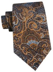 Męski Krawat - Chattier - Odcienie Brązu i Pomarańczy, Wzór Orientalny. Krawaty i muchy Chattier, bez wzorów, z tkaniny, eleganckie. Za 55.00 zł.