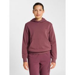 Bluza damska z kapturem Hummel Pulse. Czerwone bluzy damskie Hummel, bez wzorów, sportowe, bez ramiączek, z kapturem. Za 213.50 zł.