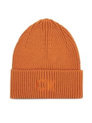 Calvin Klein Czapka Re-Lock Beanie W/Emb K60K608660 Brązowy. Brązowe czapki damskie Calvin Klein, na zimę, bez wzorów, z bawełny. Za 239.99 zł.
