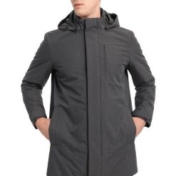 Kurtka GEOX M KAVEN LONG JKT Szary. Szare kurtki męskie Geox, m, bez wzorów, z tkaniny, casualowe, bez kaptura. Za 573.99 zł.