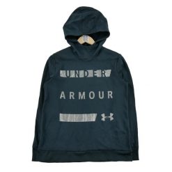 Under Armour bluza damska z kapturem. Czarne bluzy damskie Under Armour, l, bez wzorów, z materiału, sportowe, bez ramiączek, z kapturem. Za 106.46 zł.