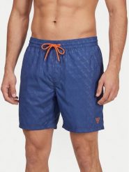 Guess Szorty kąpielowe F6GT26 WG2A2 Niebieski Regular Fit. Niebieskie kąpielówki męskie Guess, m, z aplikacjami, z syntetyku. Za 299.99 zł.