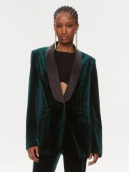 KARL LAGERFELD Marynarka 240W1408 Zielony Regular Fit. Zielone marynarki i żakiety damskie KARL LAGERFELD, bez wzorów, z syntetyku, bez kołnierzyka, bez ramiączek. Za 1,409.00 zł.