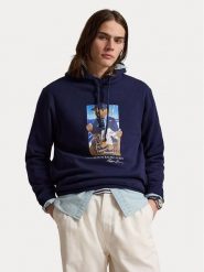 Polo Ralph Lauren Bluza 710B21811001 Granatowy Regular Fit. Niebieskie bluzy męskie Polo Ralph Lauren, m, bez wzorów, z bawełny, bez ramiączek, bez kaptura. Za 1,199.00 zł.