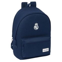 Plecak Safta Real Madrid. Niebieskie plecaki męskie safta, bez wzorów, z materiału, biznesowe. Za 199.00 zł.