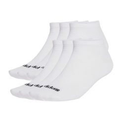 Skarpety Linear Crew Socks Cushioned 6 Pair Pack. Białe skarpetki damskie Adidas, bez wzorów. Za 79.95 zł.