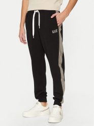 EA7 Emporio Armani Spodnie dresowe 6DPP69 PJ9FZ 0200 Czarny Regular Fit. Czarne spodnie sportowe męskie EA7 Emporio Armani, m, bez wzorów, z bawełny. Za 269.99 zł.