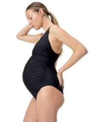 Strój kąpielowy dla kobiet w ciąży na basen Speedo Maternity. Czarne stroje kąpielowe damskie Speedo, l, bez wzorów, z elastanu. Za 249.99 zł.
