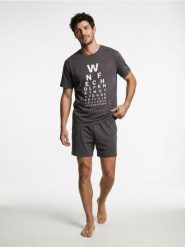 Bawełniana piżama dwuczęściowa - szary. Szare piżamy męskie Sinsay, l, bez wzorów, z bawełny, bez kołnierzyka, bez ramiączek. Za 25.99 zł.