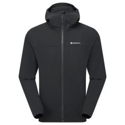 Kurtka softshell Montane Tenacity Hoodie. Czarne kurtki męskie Montane, l, bez wzorów, z materiału, eleganckie, z kapturem. Za 604.99 zł.