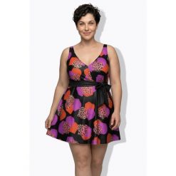 Damskie Strój kąpielowywzór w panterkę miękkie miseczki w kopertowym stylu. Czarne stroje kąpielowe damskie Ulla Popken, plus size, bez wzorów, z elastanu. W wyprzedaży za 279.99 zł.