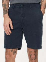Pepe Jeans Szorty materiałowe Regular Chino Short PM801092 Granatowy Regular Fit. Niebieskie szorty męskie Pepe Jeans, bez wzorów, z bawełny. Za 199.00 zł.