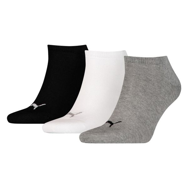 Skarpety męskie Puma 3-PAK. Szare skarpetki damskie Puma, bez wzorów, z materiału. Za 45.99 zł.