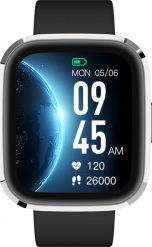 Smartwatch Garett GRC Style Czarno-srebrny. Czarne zegarki smartwatch GARETT, bez wzorów. Za 164.99 zł.