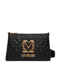 LOVE MOSCHINO Torebka JC4300PP0MK1200A Czarny. Czarne listonoszki damskie Love Moschino, bez wzorów, ze skóry, bez dodatków. Za 709.99 zł.