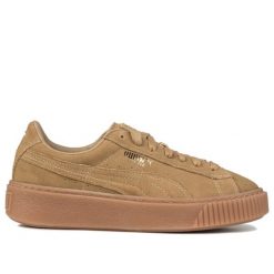 Buty damskie sportowe Puma SUEDE PLATFORM. Brązowe obuwie sportowe damskie Puma, bez wzorów, bez zapięcia, trekkingowe, Puma Suede. Za 149.00 zł.