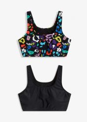 Biustonosz bikini o fasonie bustier (2 szt.). Czarne bikini bonprix, bez wzorów. Za 95.98 zł.