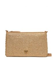 PINKO Torebka Flat Horizontal Mini PE 25 PCPL 104277 A2CE Złoty. Żółte listonoszki damskie Pinko, bez wzorów, z syntetyku, bez dodatków. Za 429.99 zł.